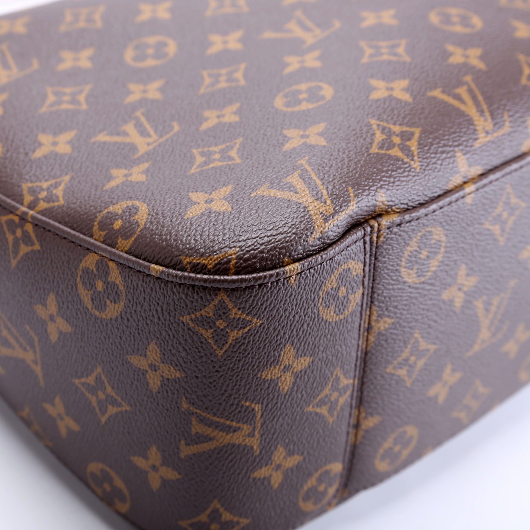 Slouchy MM Monogram Brown/Red