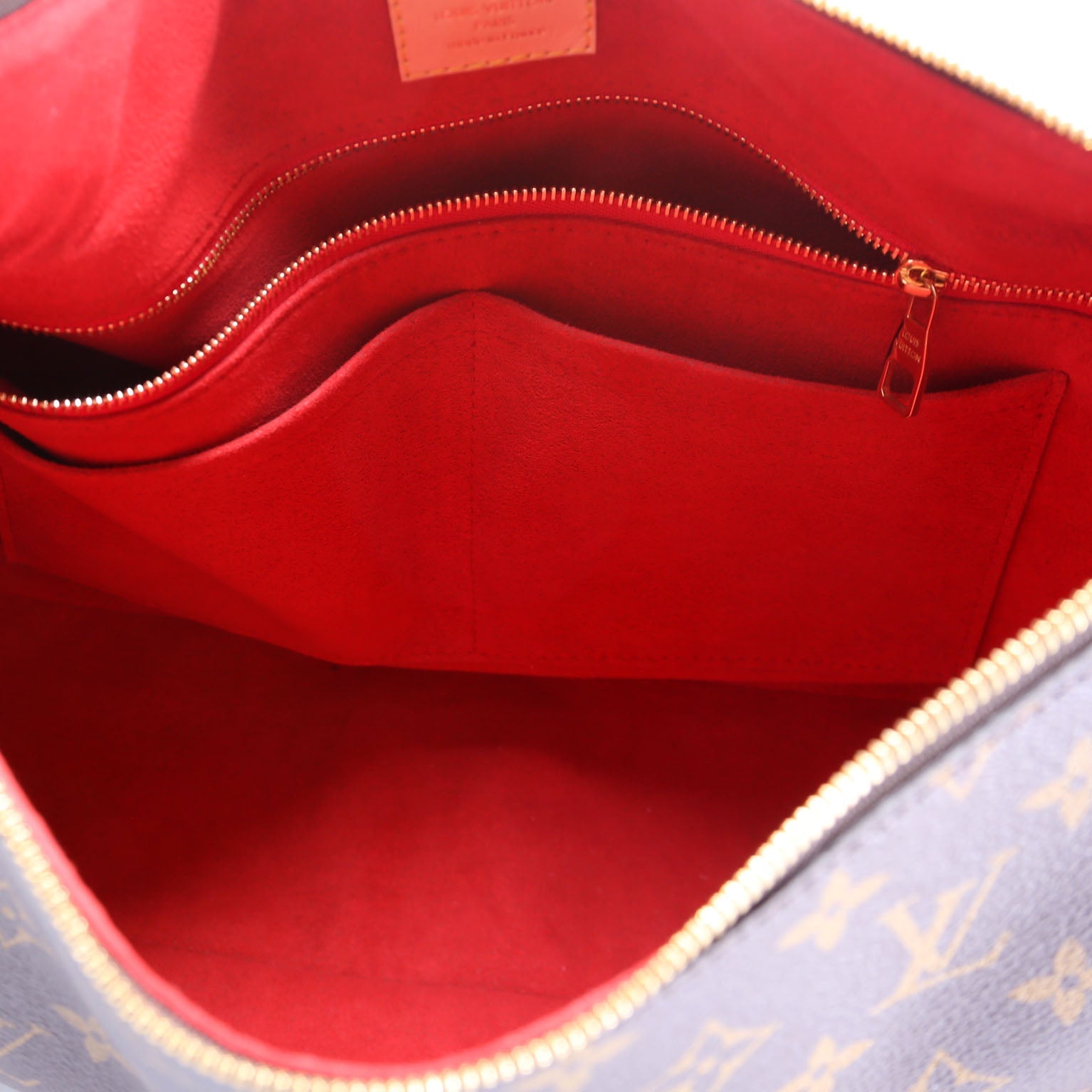 Slouchy MM Monogram Brown/Red