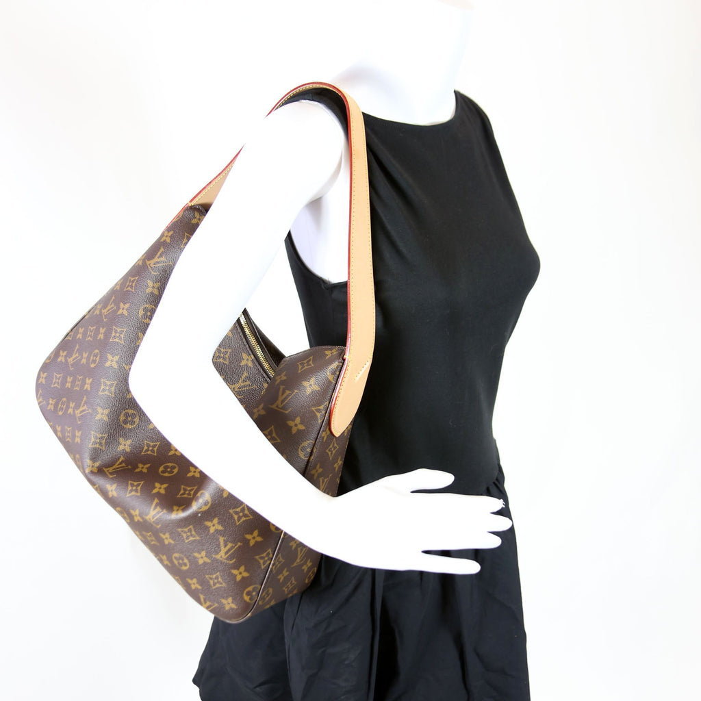 Slouchy MM Monogram Brown/Red