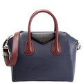 Antigona Satchel Small Navy/Burgendy/Black