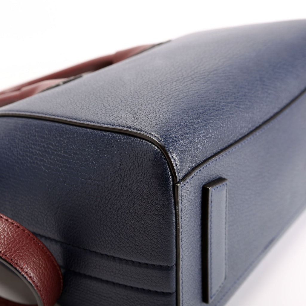 Antigona Satchel Small Navy/Burgendy/Black
