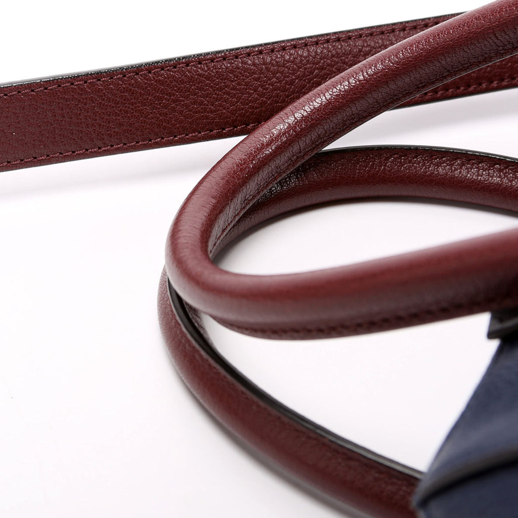 Antigona Satchel Small Navy/Burgendy/Black