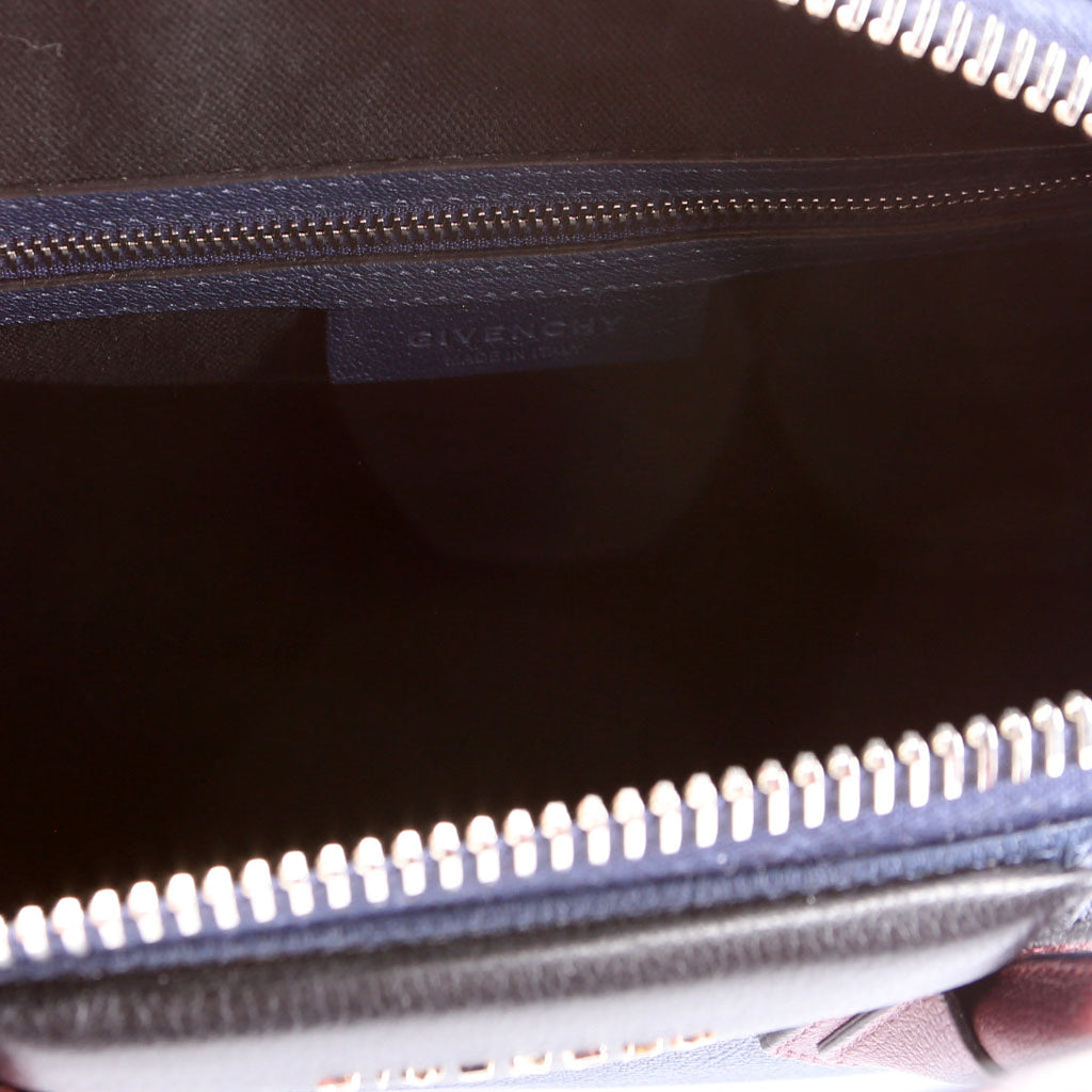 Antigona Satchel Small Navy/Burgendy/Black