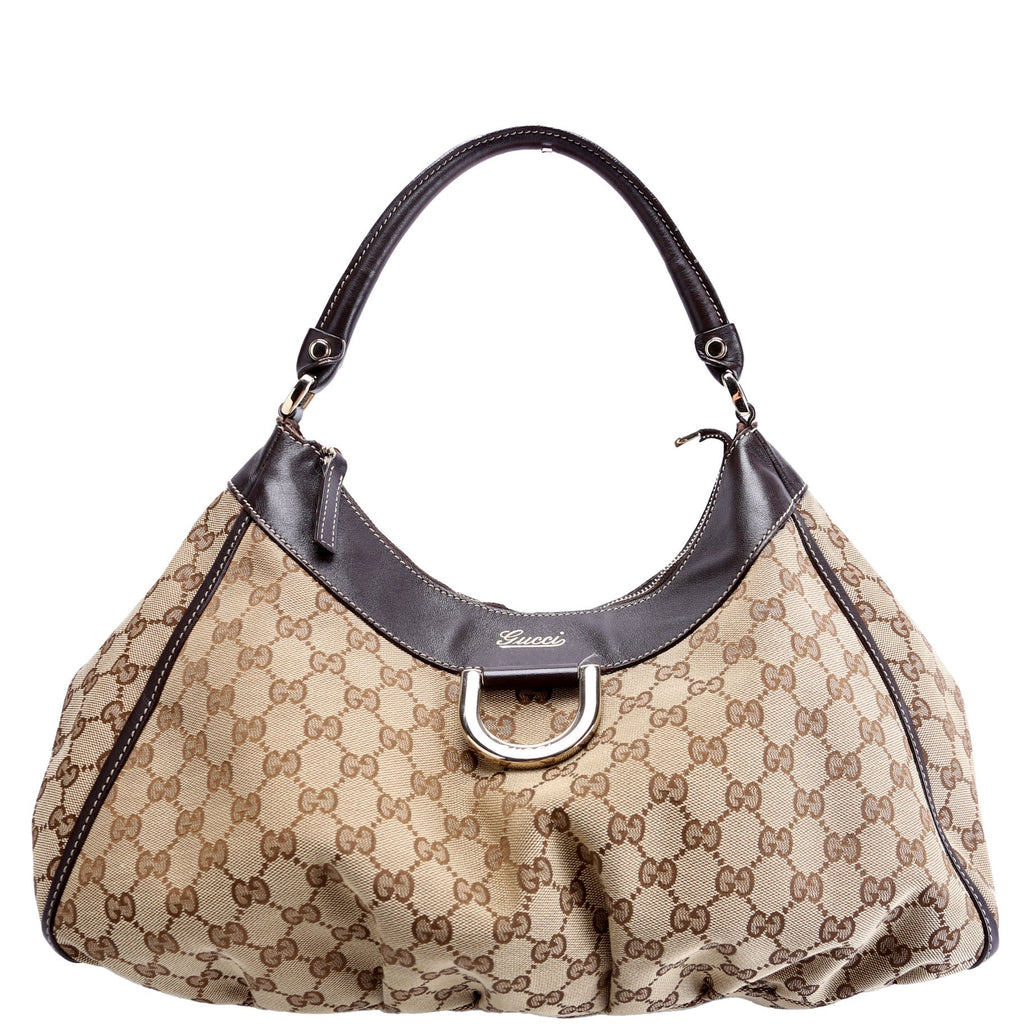 189833 GG Canvas D Ring Hobo