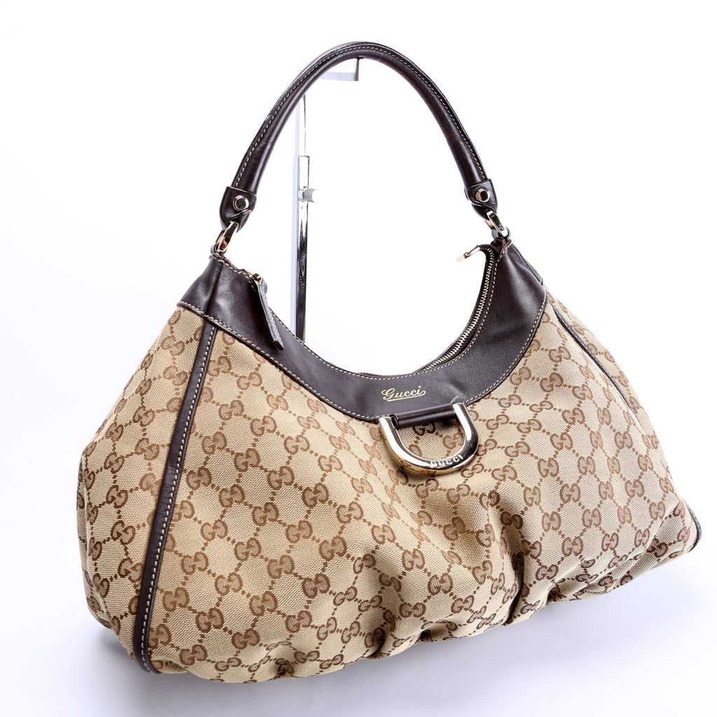 189833 GG Canvas D Ring Hobo
