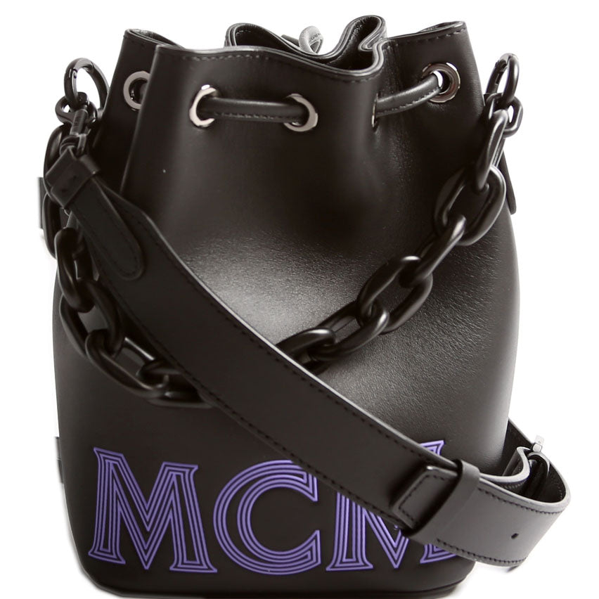 Mini Logo Drawstring Bucket Bag Black/Purple