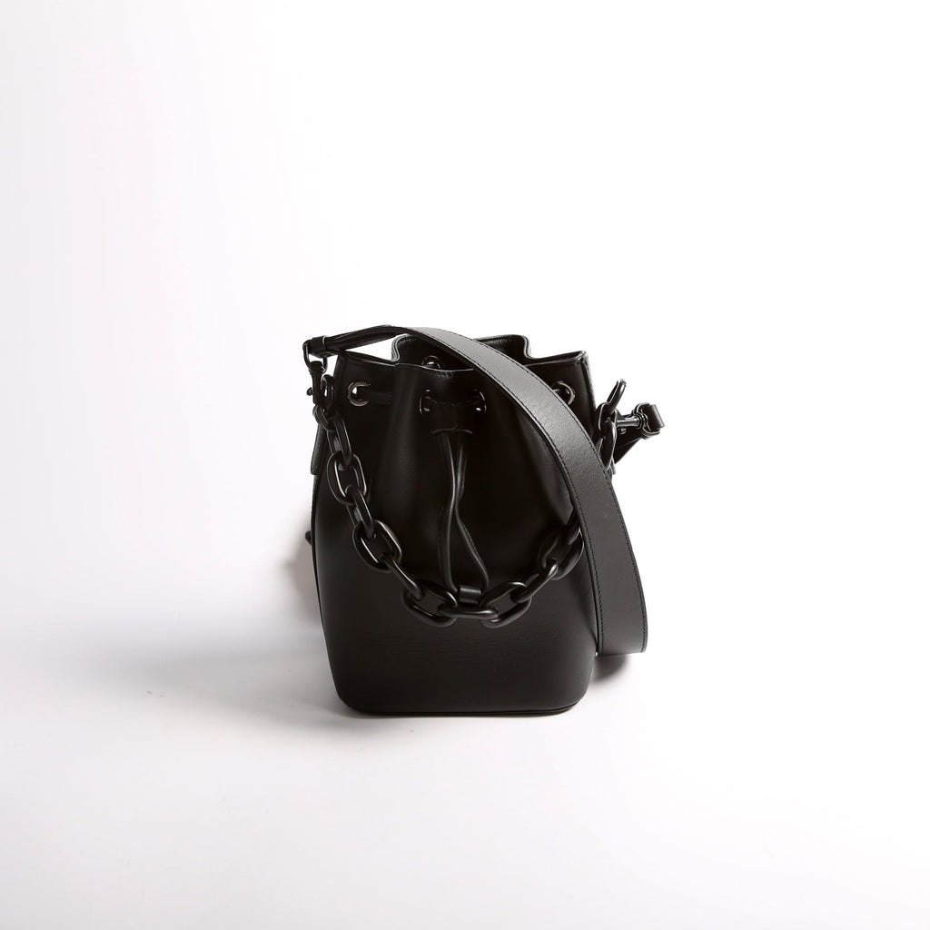Mini Logo Drawstring Bucket Bag Black/Purple