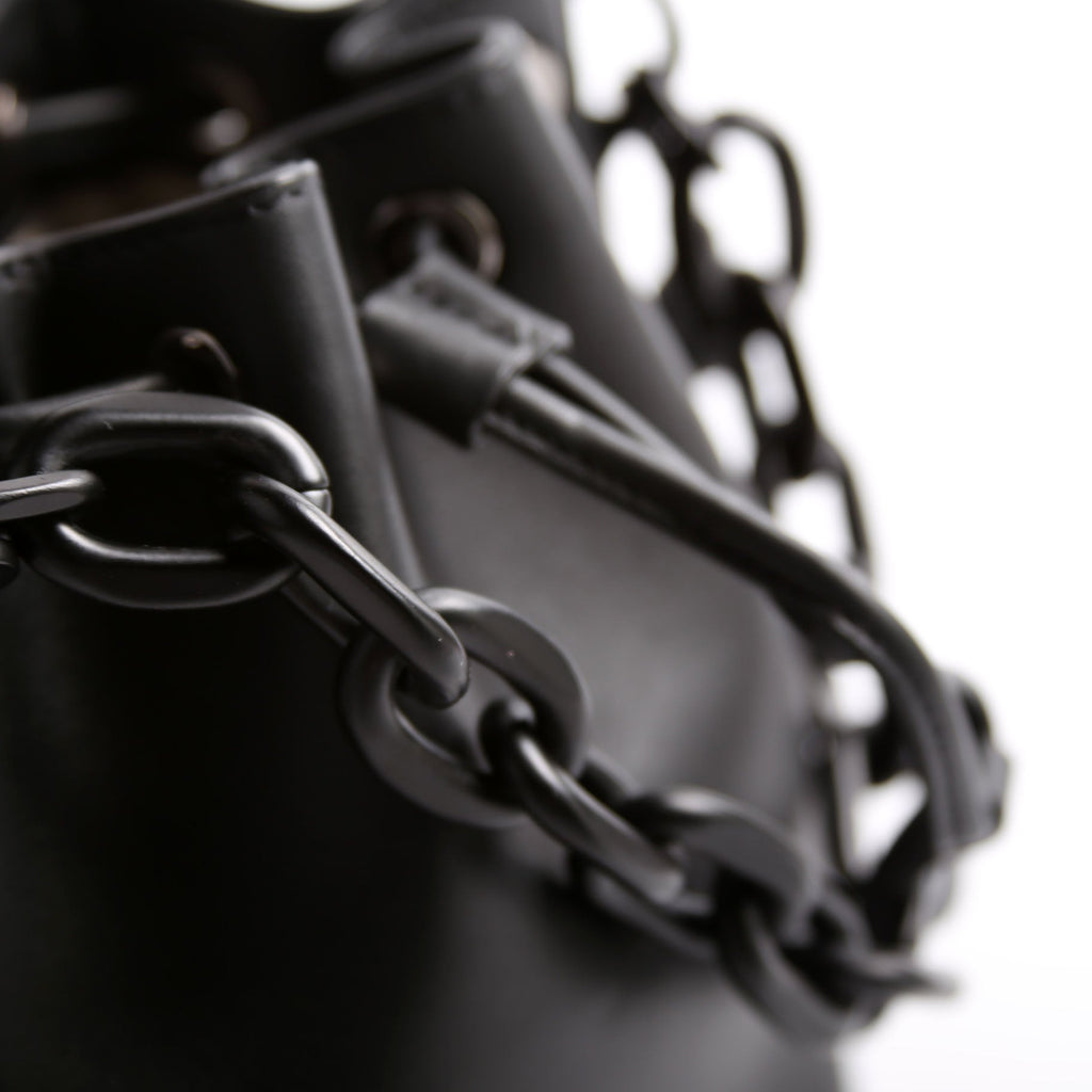 Mini Logo Drawstring Bucket Bag Black/Purple