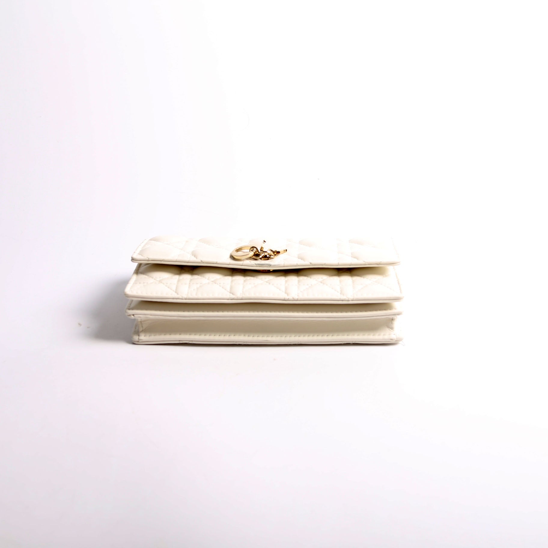 My Dior Mini Chain Bag Cannage Lambskin White