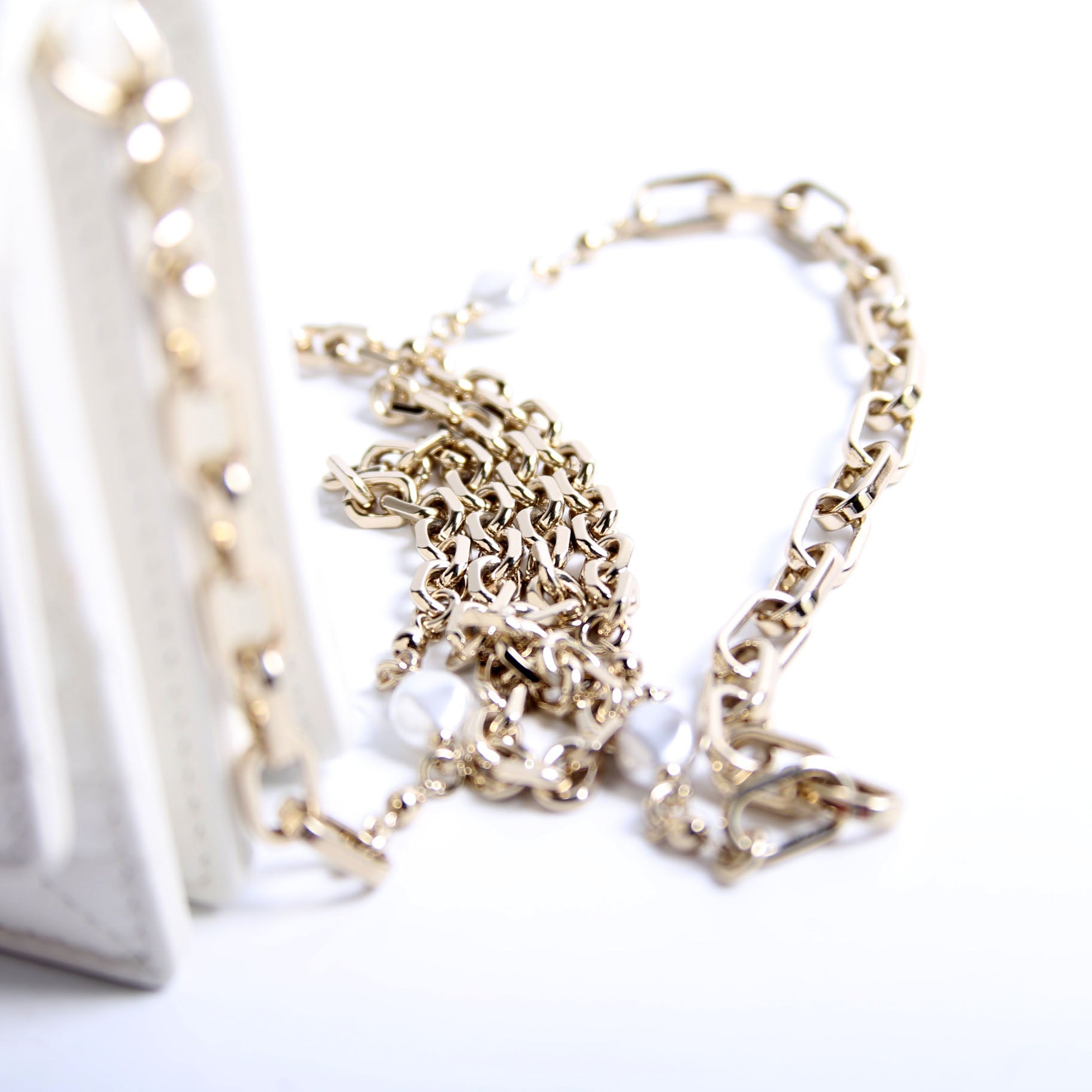 My Dior Mini Chain Bag Cannage Lambskin White