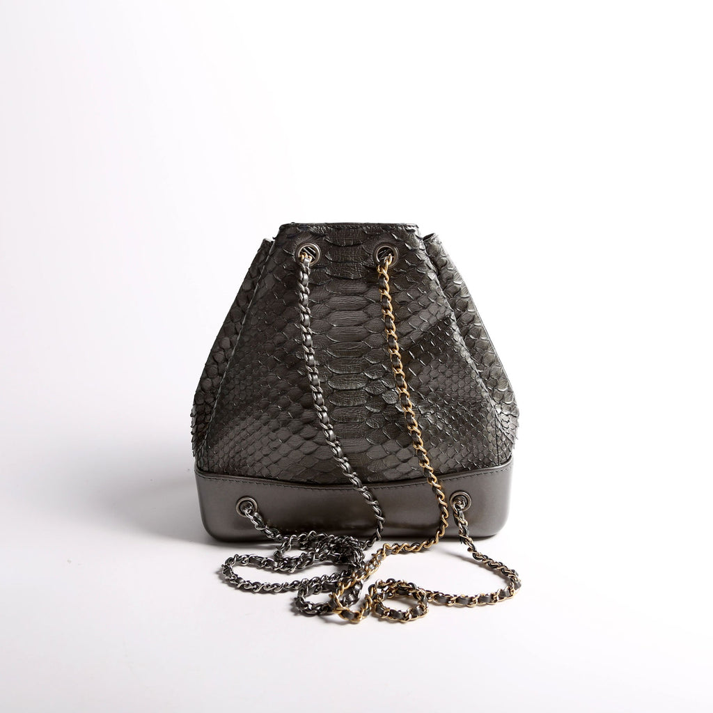 Gabrielle Backpack Small Snakeskin 26M Grey