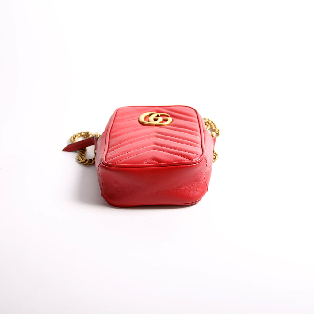 598597 GG Marmont Mini Bag Red