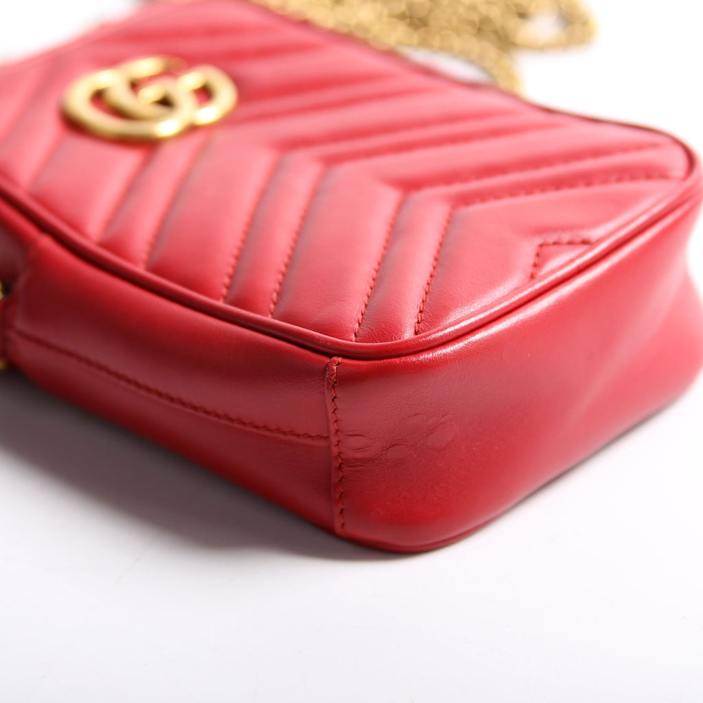 598597 GG Marmont Mini Bag Red