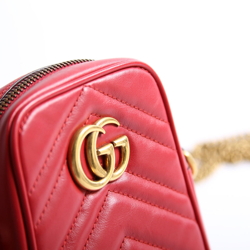 598597 GG Marmont Mini Bag Red