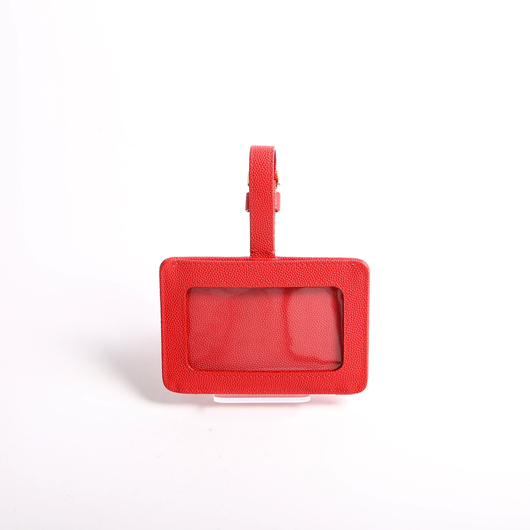 CC Luggage Tag Quilted Caviar 29M Red