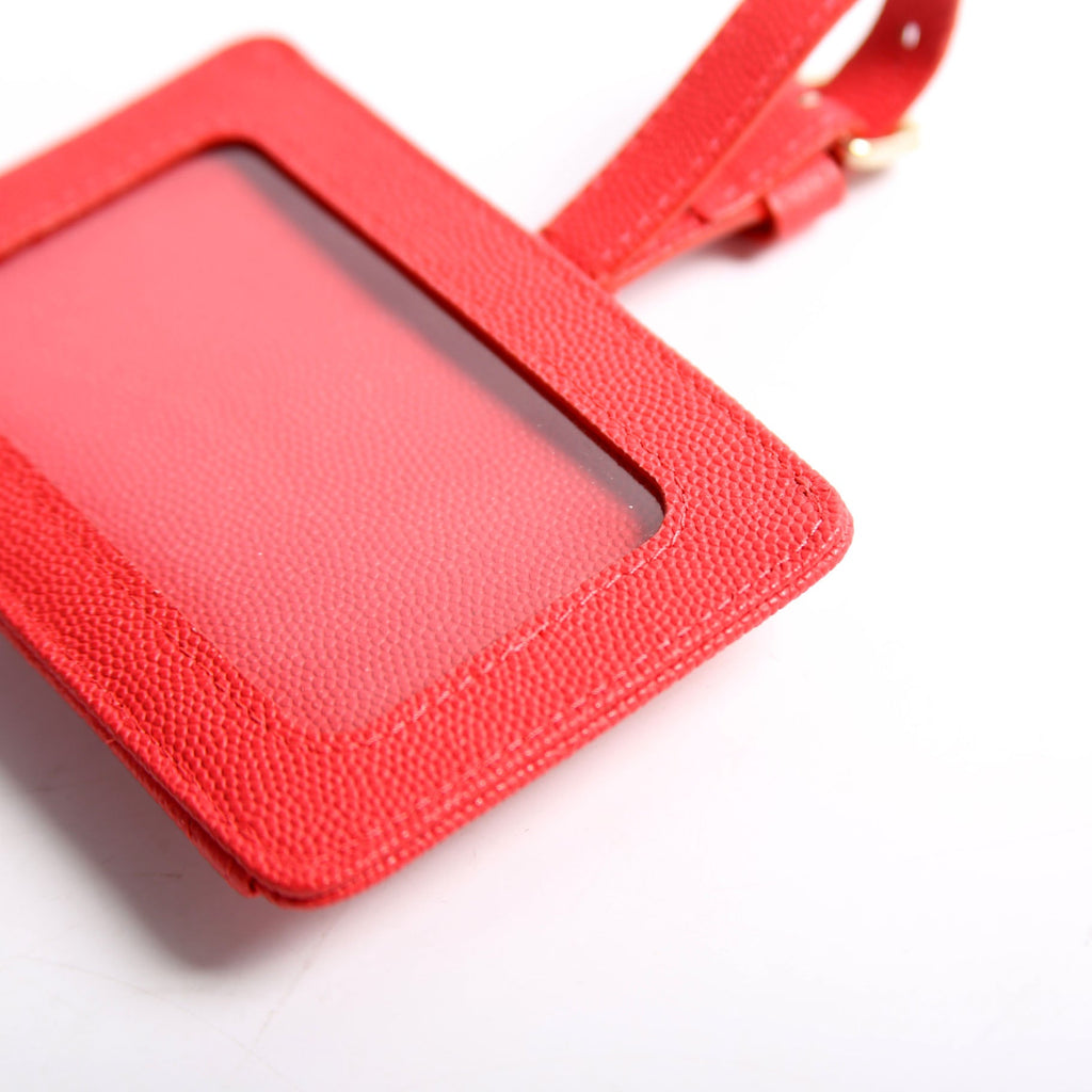 CC Luggage Tag Quilted Caviar 29M Red