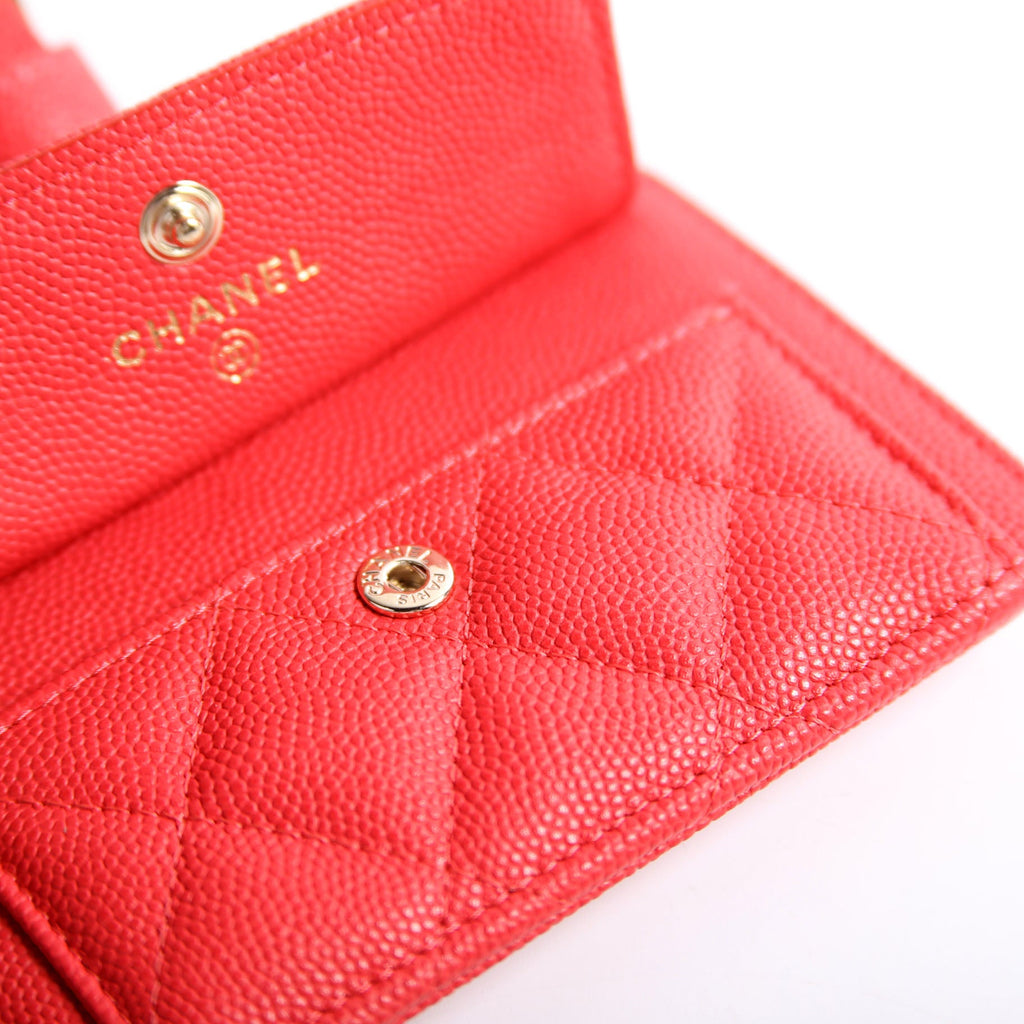 CC Luggage Tag Quilted Caviar 29M Red