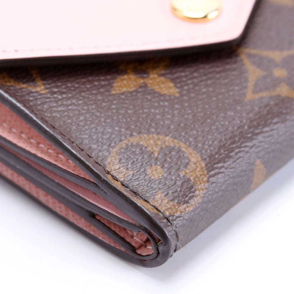 Zoe Wallet Monogram Pink