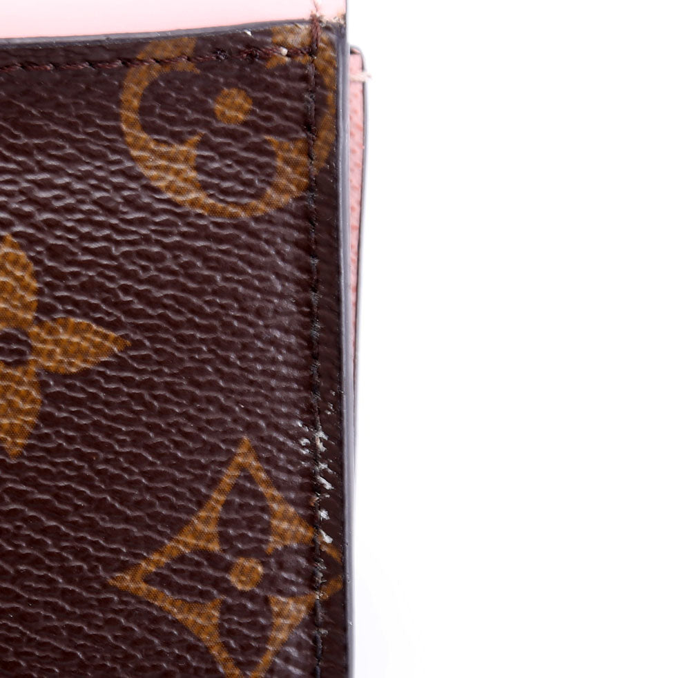 Zoe Wallet Monogram Pink