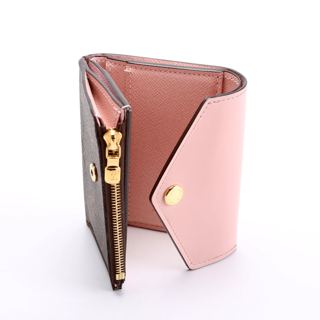 Zoe Wallet Monogram Pink