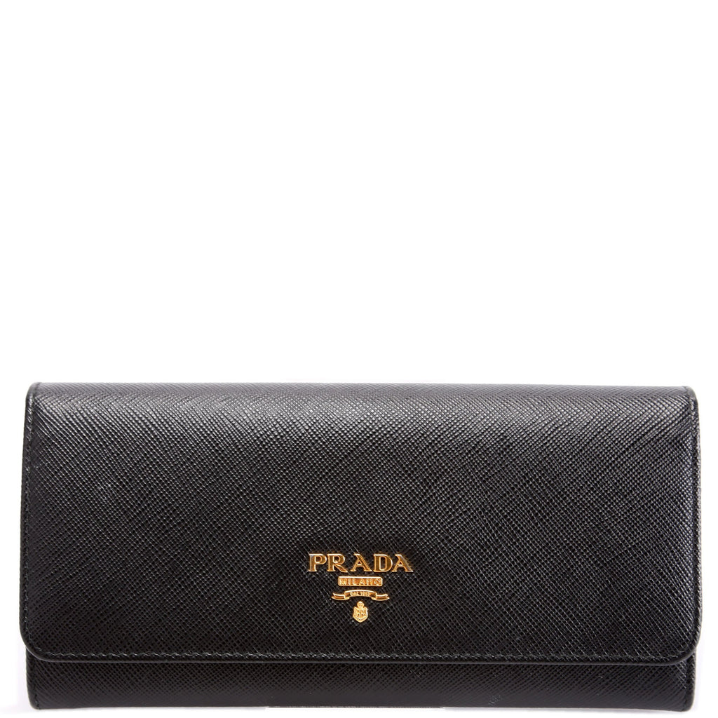 Saffiano Chain Wallet 1MH132 Black