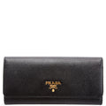 Saffiano Chain Wallet 1MH132 Black