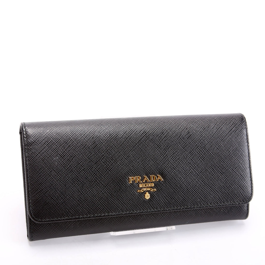 Saffiano Chain Wallet 1MH132 Black