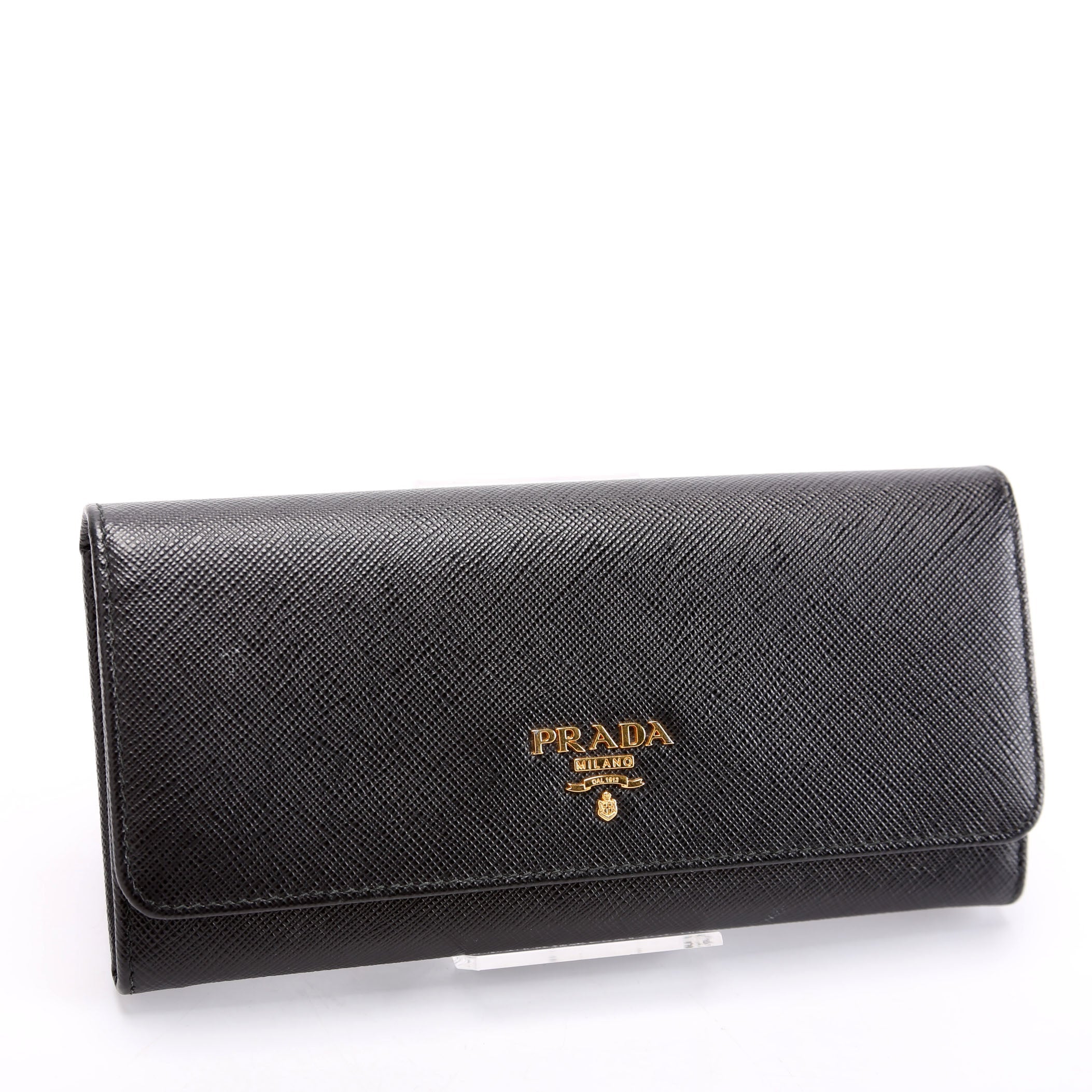 Saffiano Chain Wallet 1MH132 Black