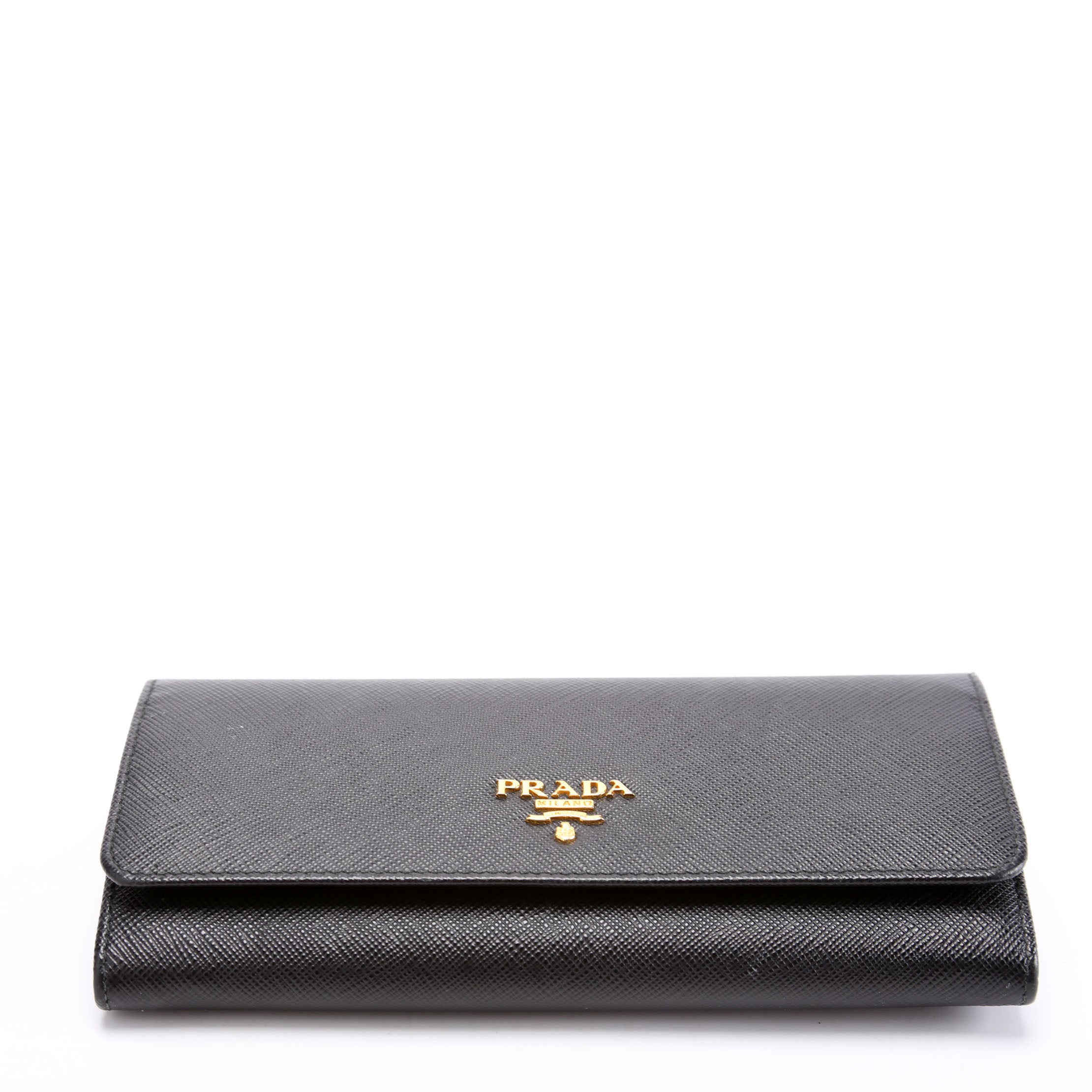 Saffiano Chain Wallet 1MH132 Black