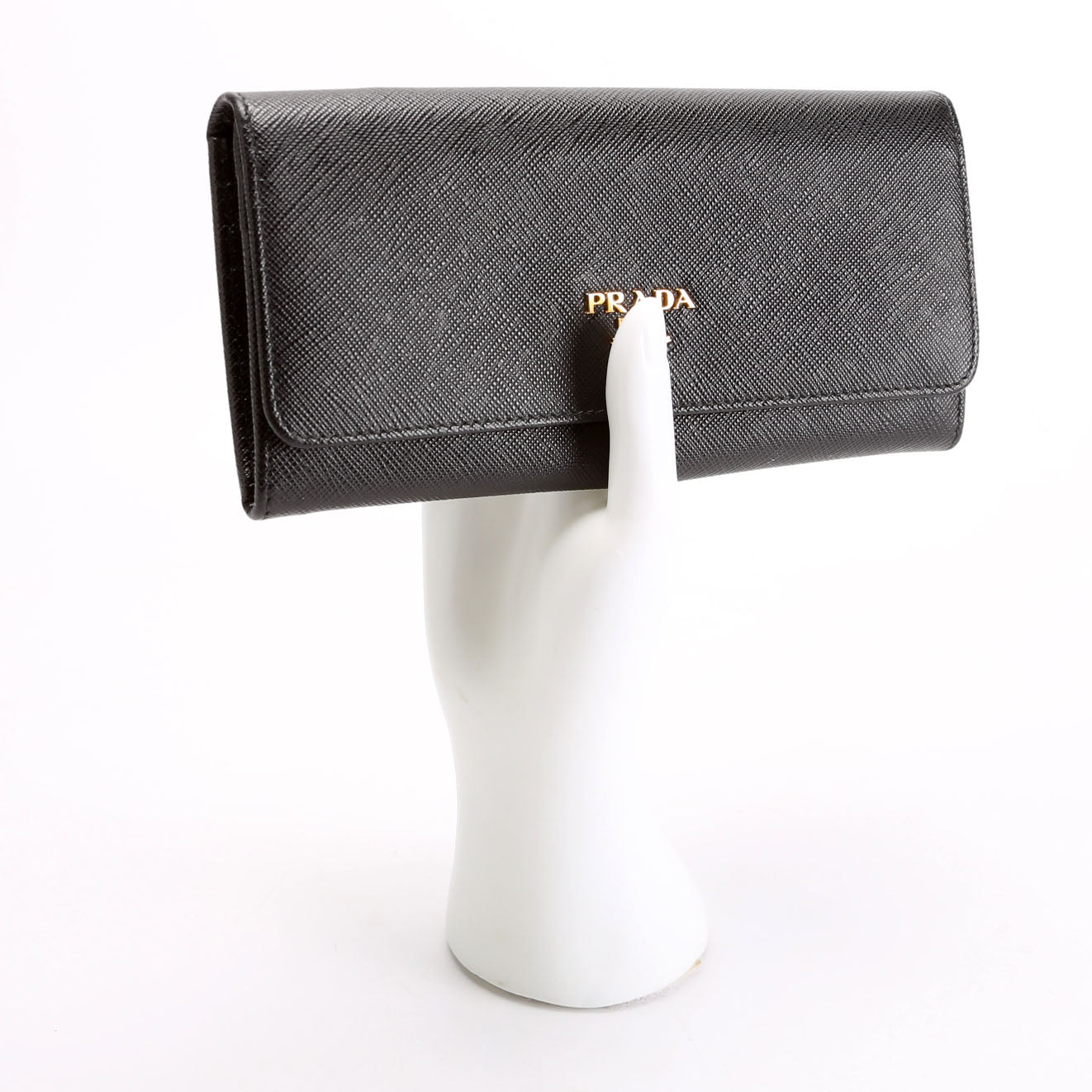 Saffiano Chain Wallet 1MH132 Black