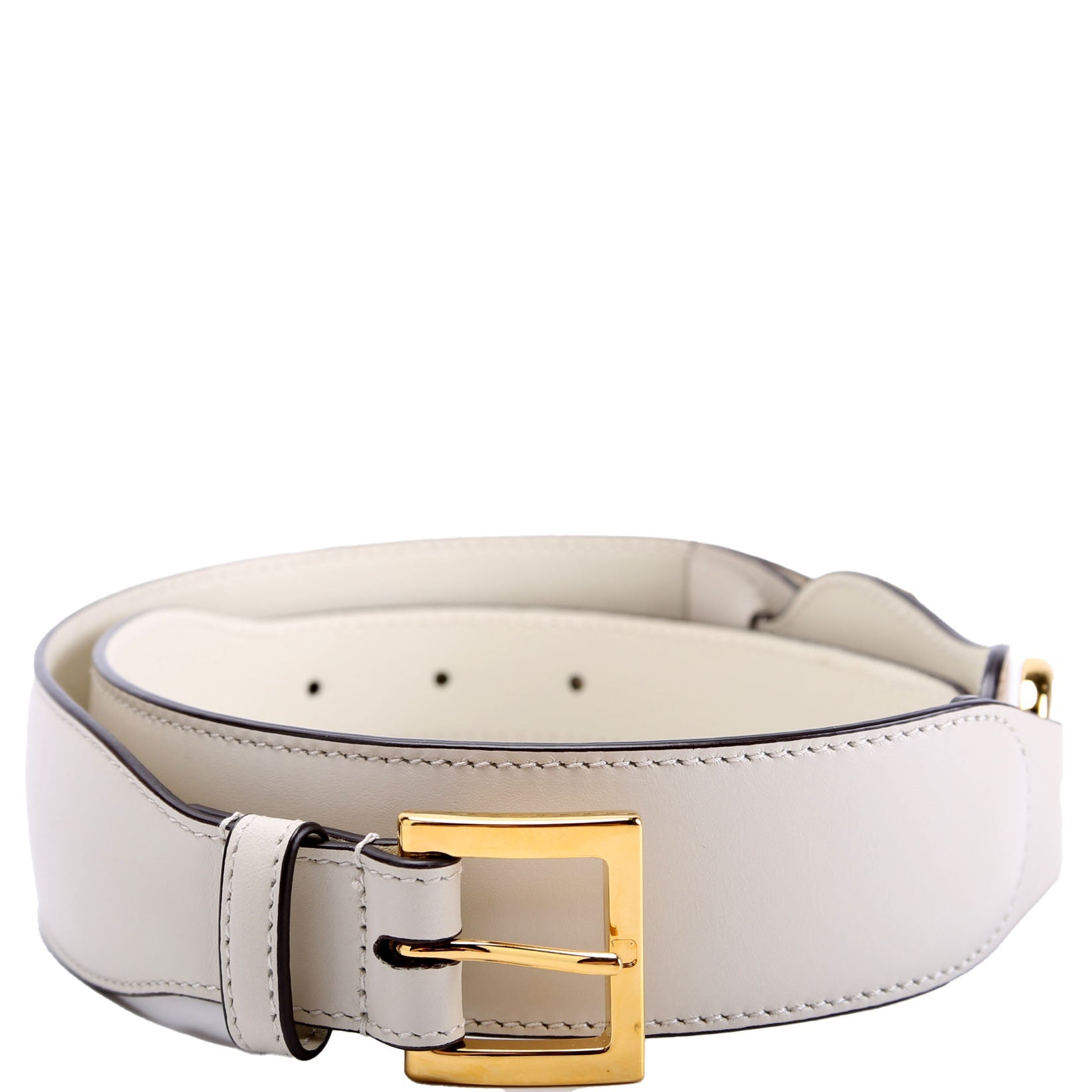 Gucci Belt: 600636 1955 Horsebit Leather Size 70/28 White
