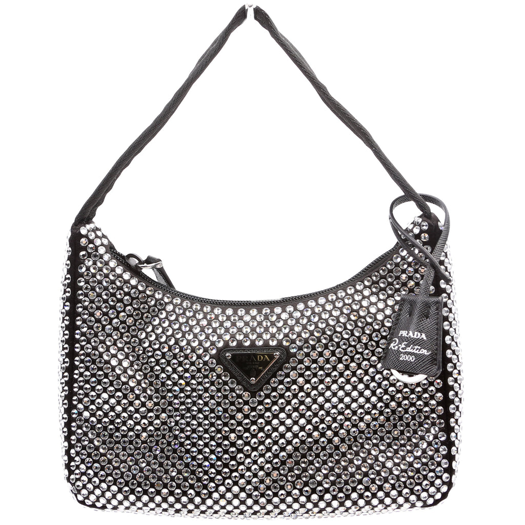 Prada Satin Crystal Re-edition 2000 Mini Bag