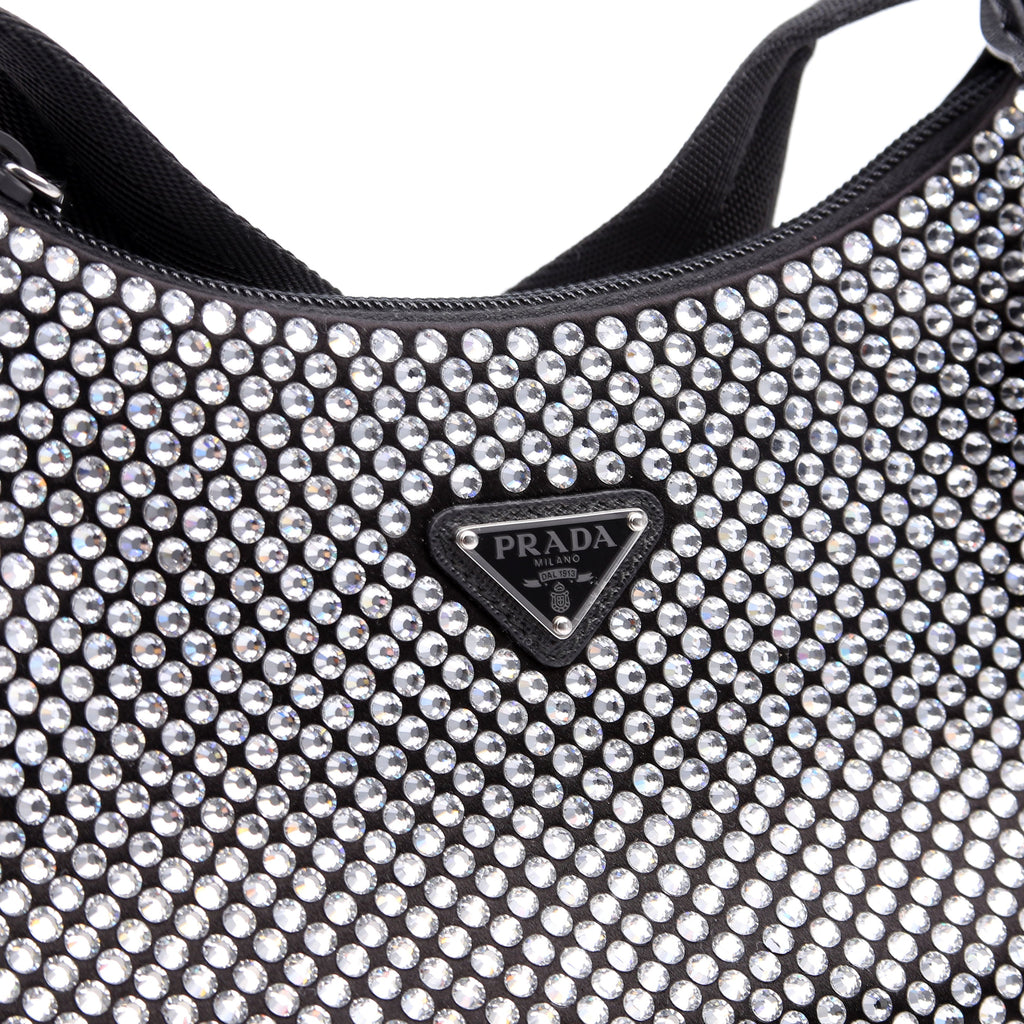 Prada Satin Crystal Re-edition 2000 Mini Bag
