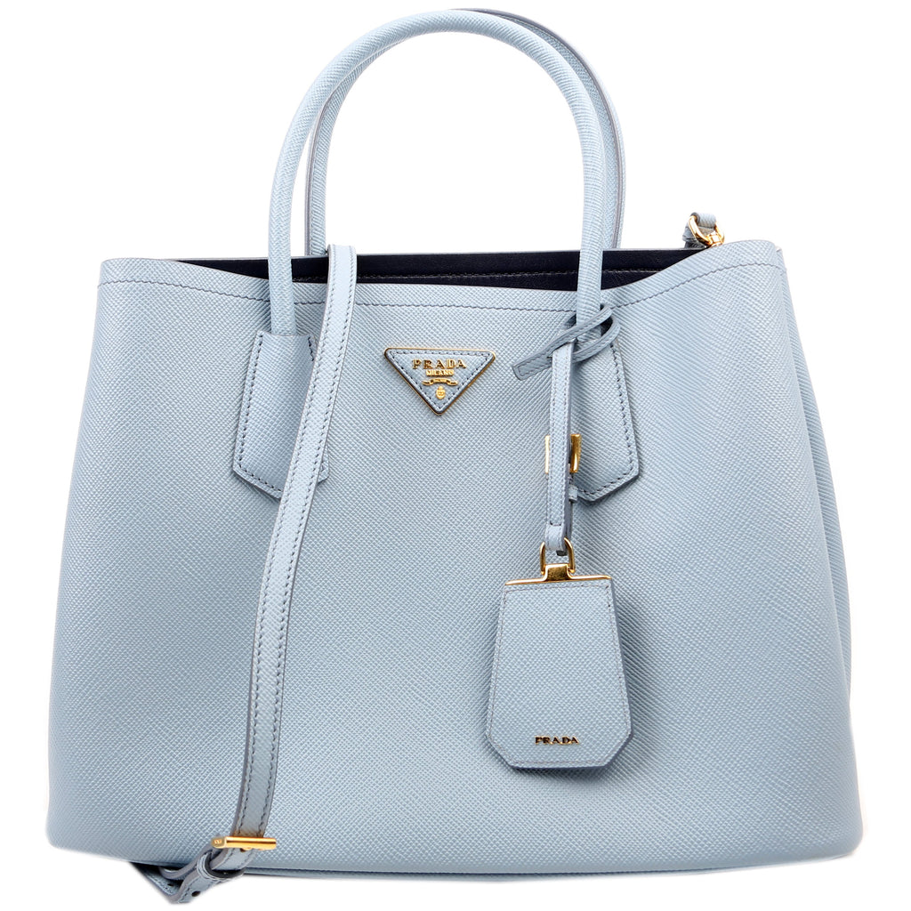 Saffiano Cuir Double Medium Blue