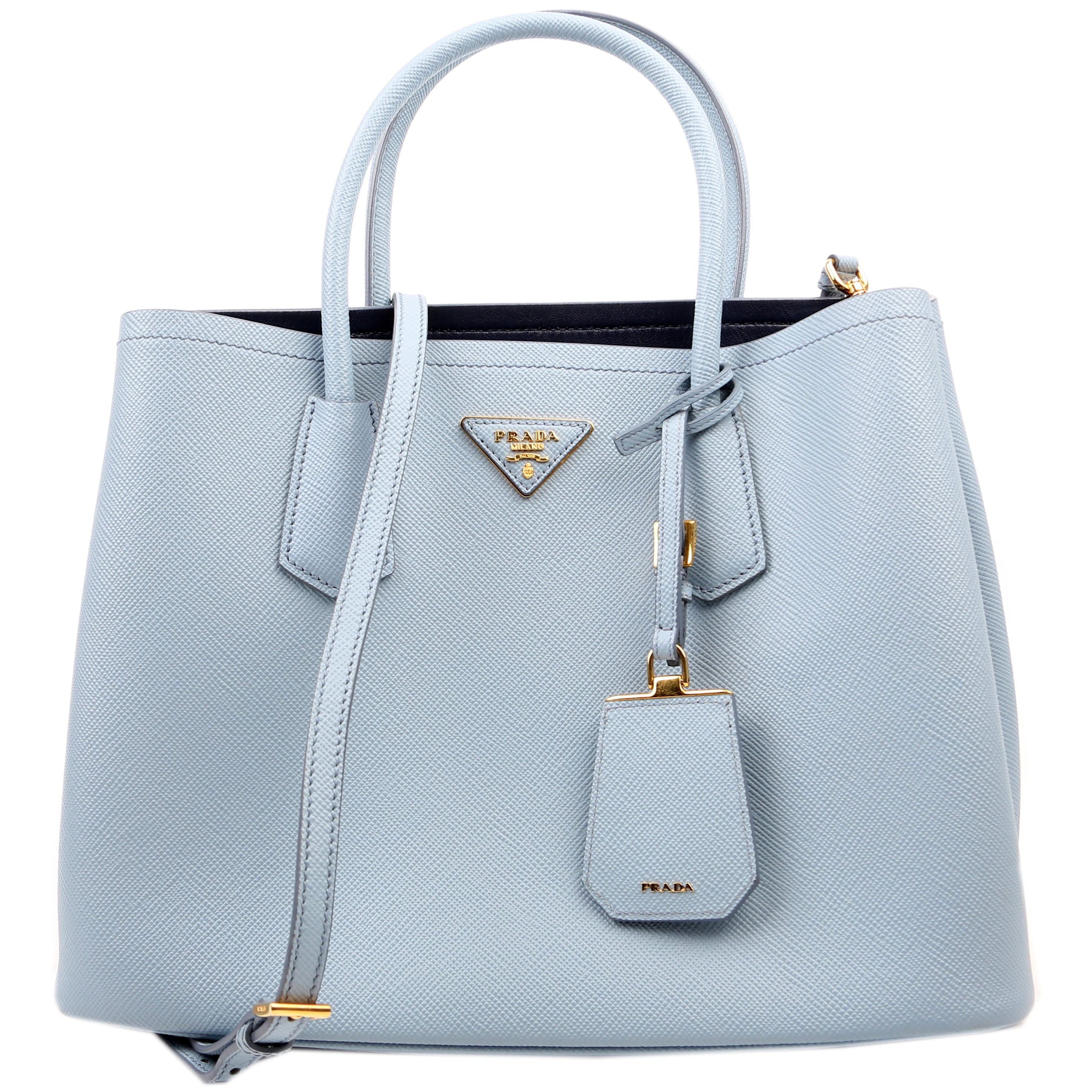 Saffiano Cuir Double Medium Blue