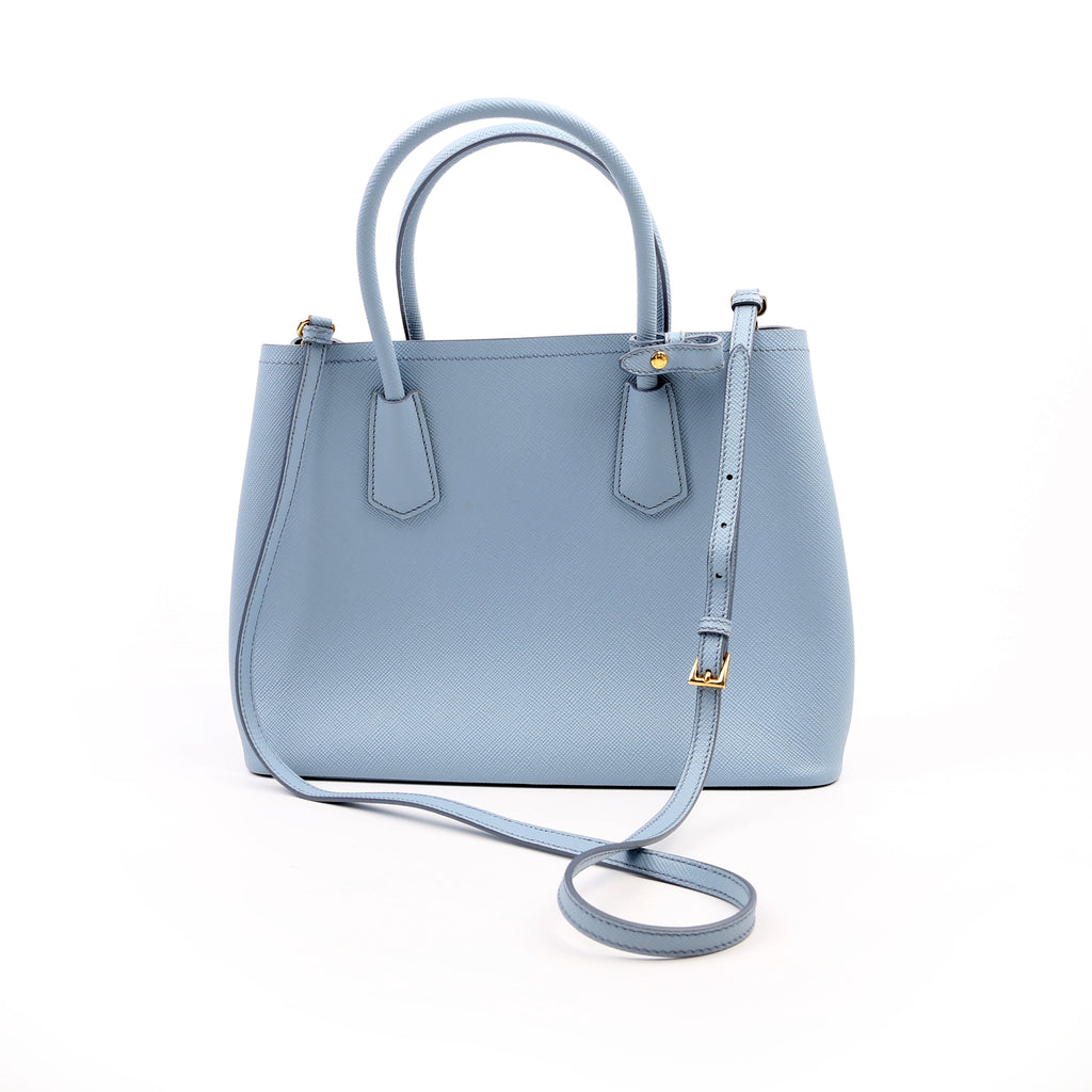 Saffiano Cuir Double Medium Blue