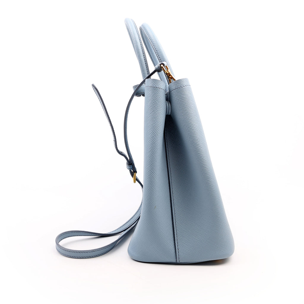 Saffiano Cuir Double Medium Blue
