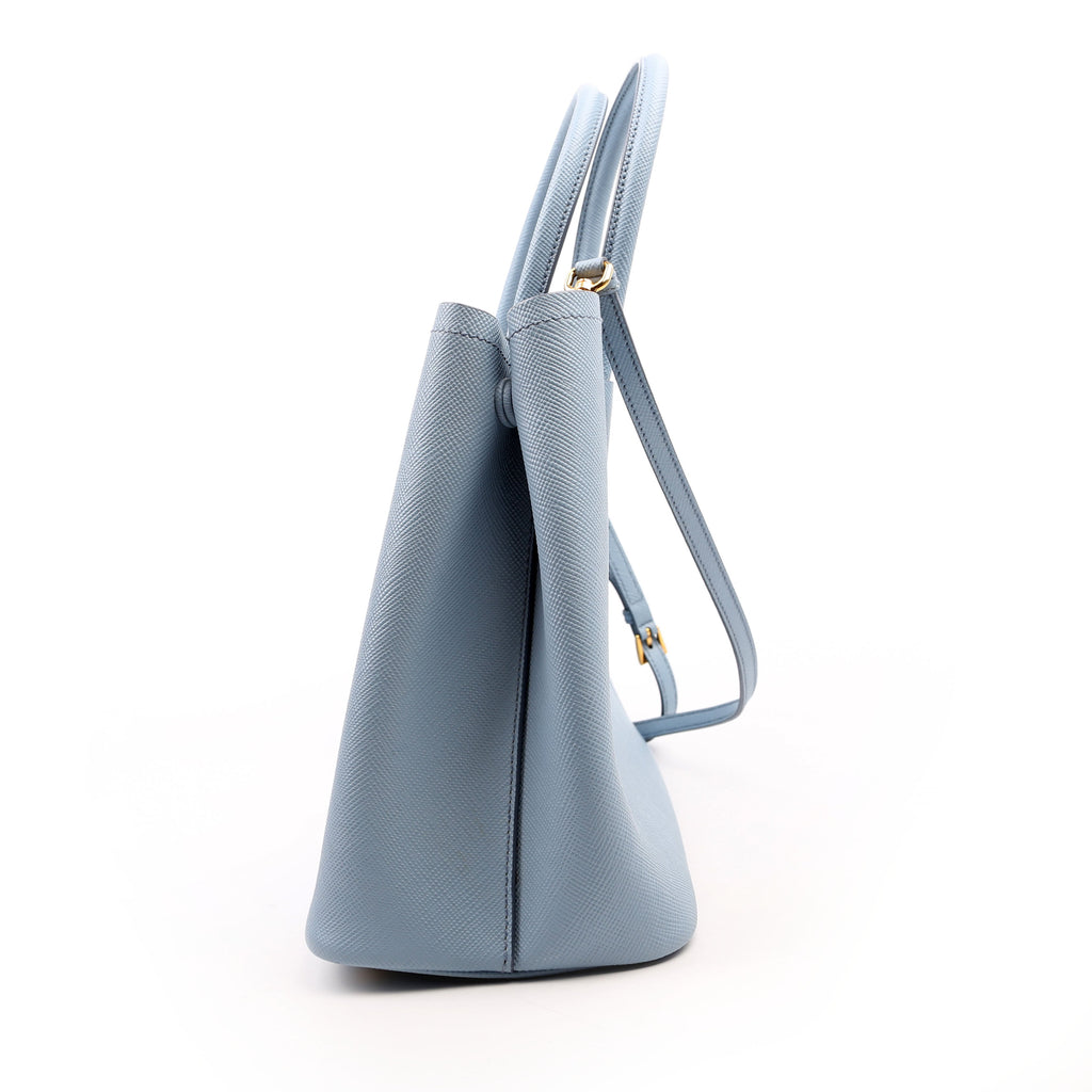 Saffiano Cuir Double Medium Blue