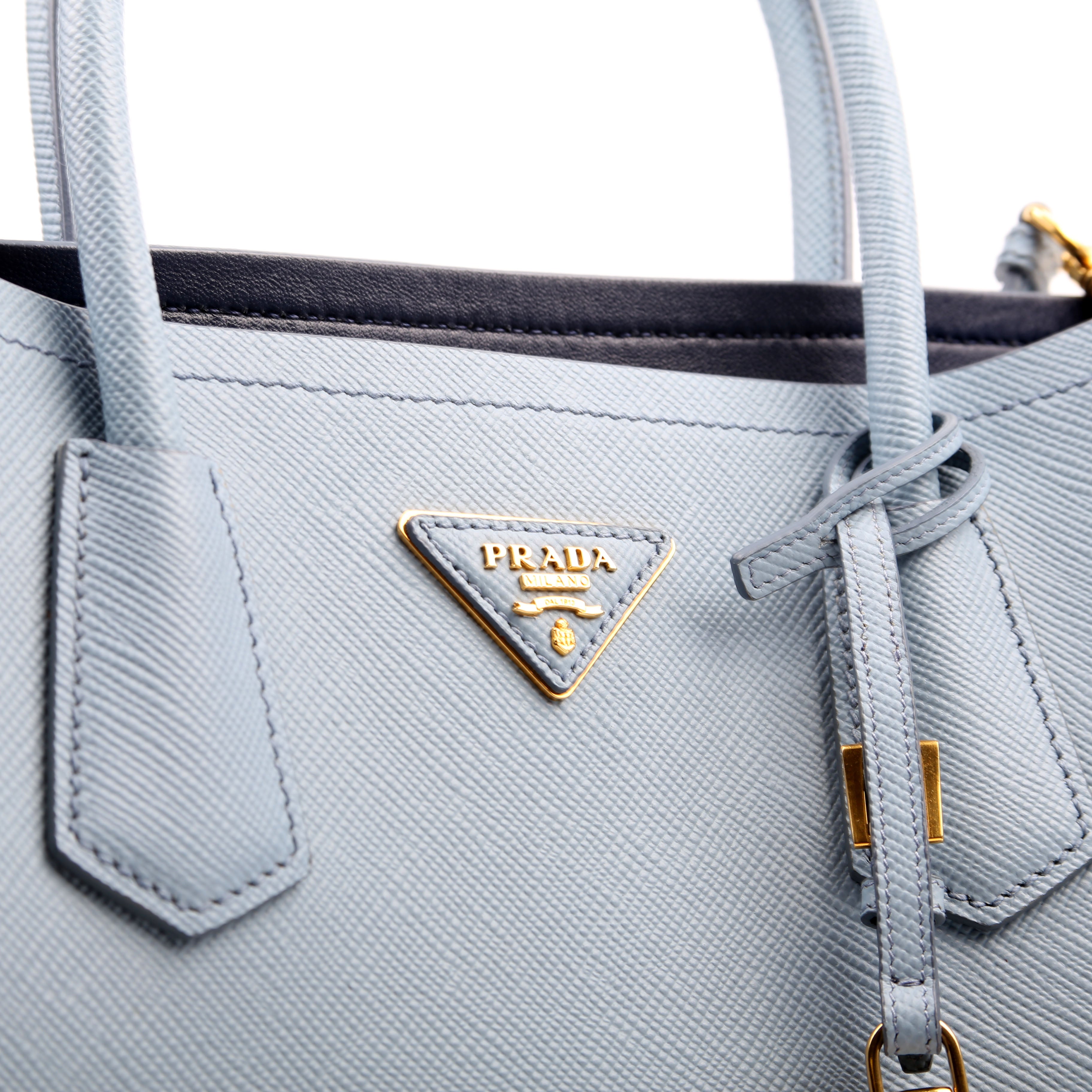 Saffiano Cuir Double Medium Blue