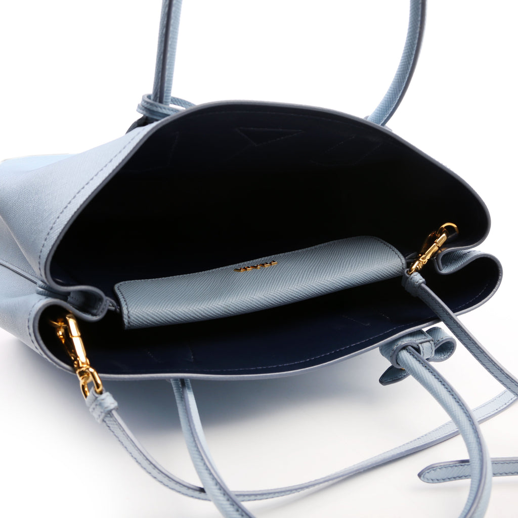 Saffiano Cuir Double Medium Blue