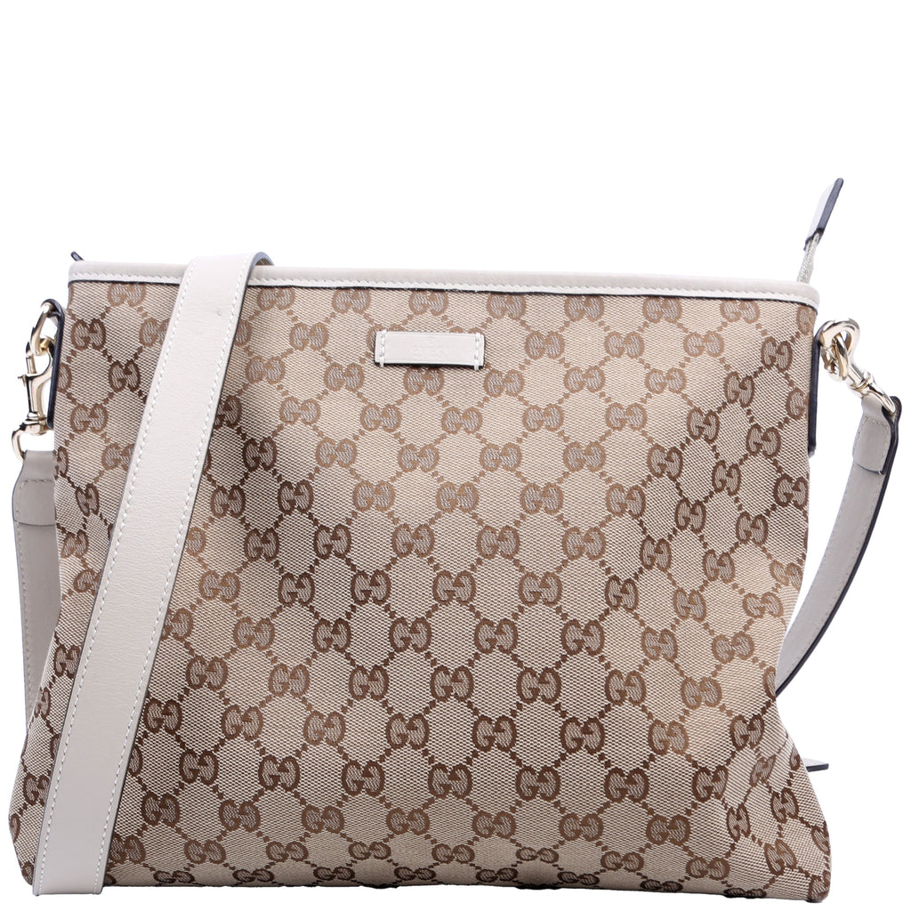 388924 GG Canvas Crossbody White