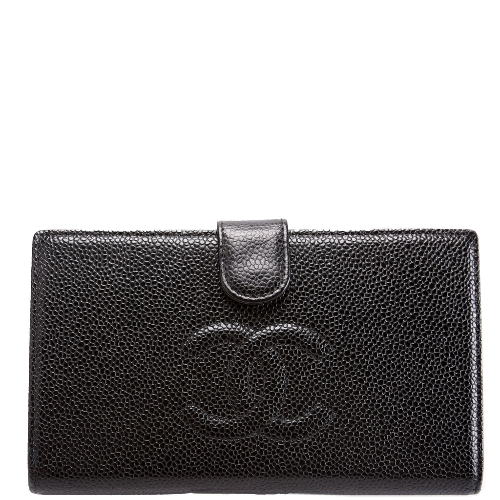 Timeless CC French Wallet Caviar 10M Black