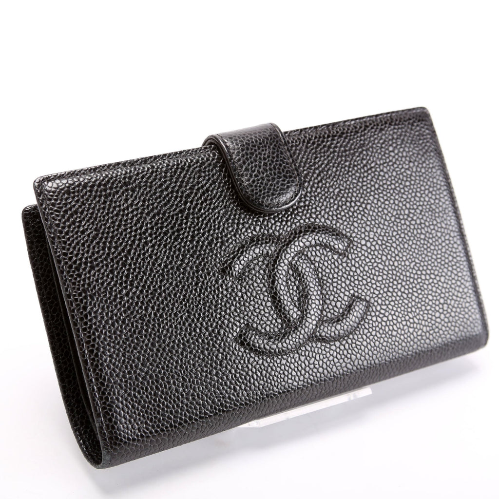 Timeless CC French Wallet Caviar 10M Black
