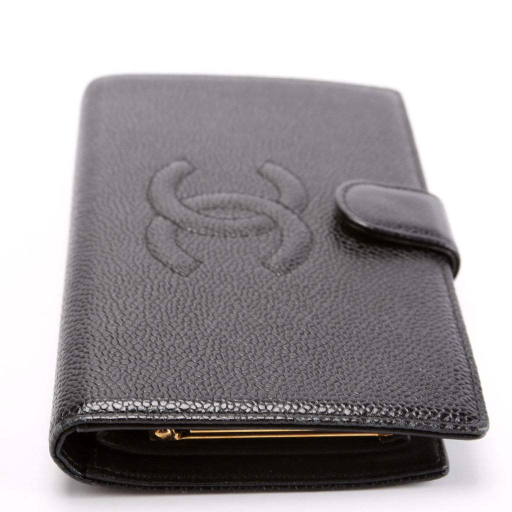 Timeless CC French Wallet Caviar 10M Black