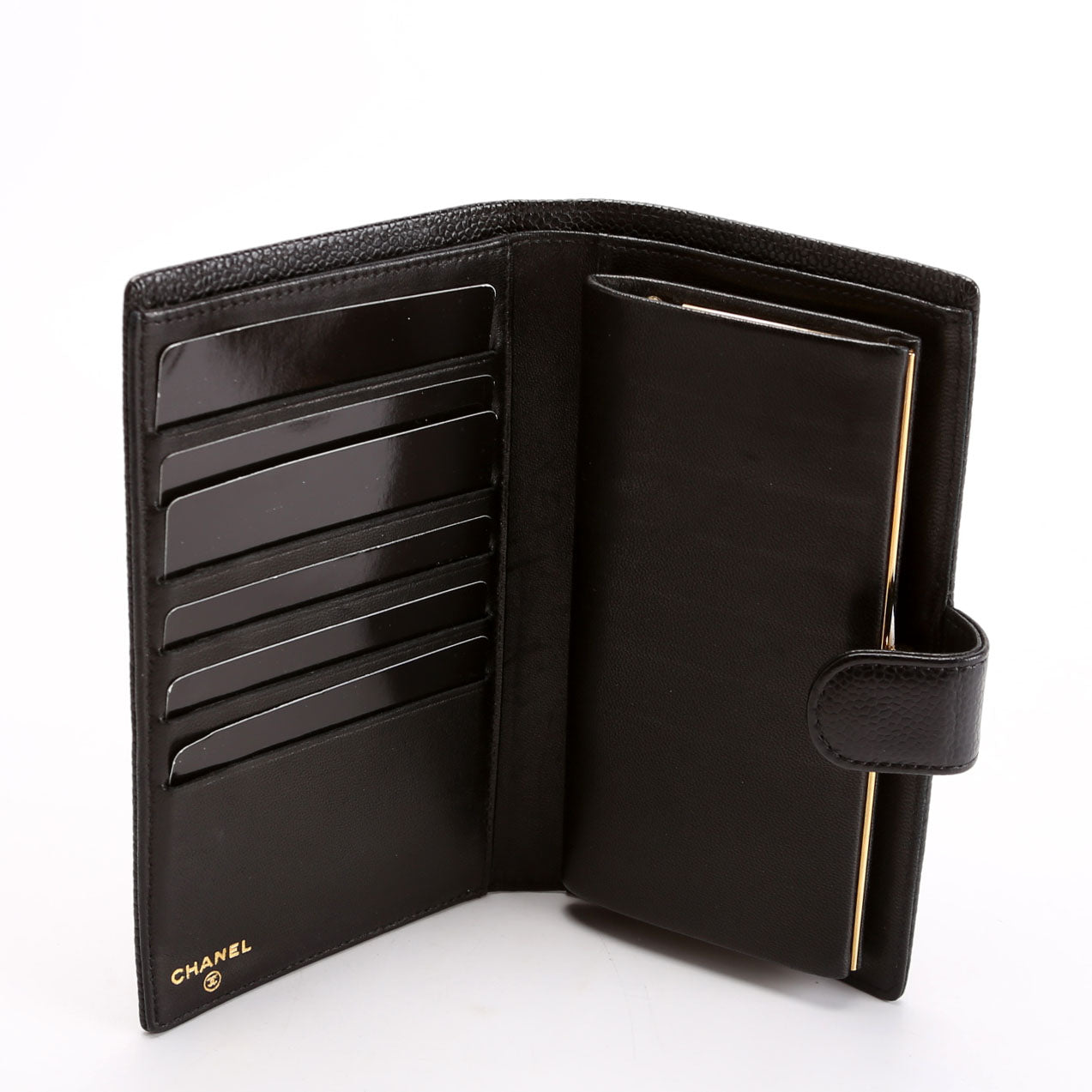 Timeless CC French Wallet Caviar 10M Black