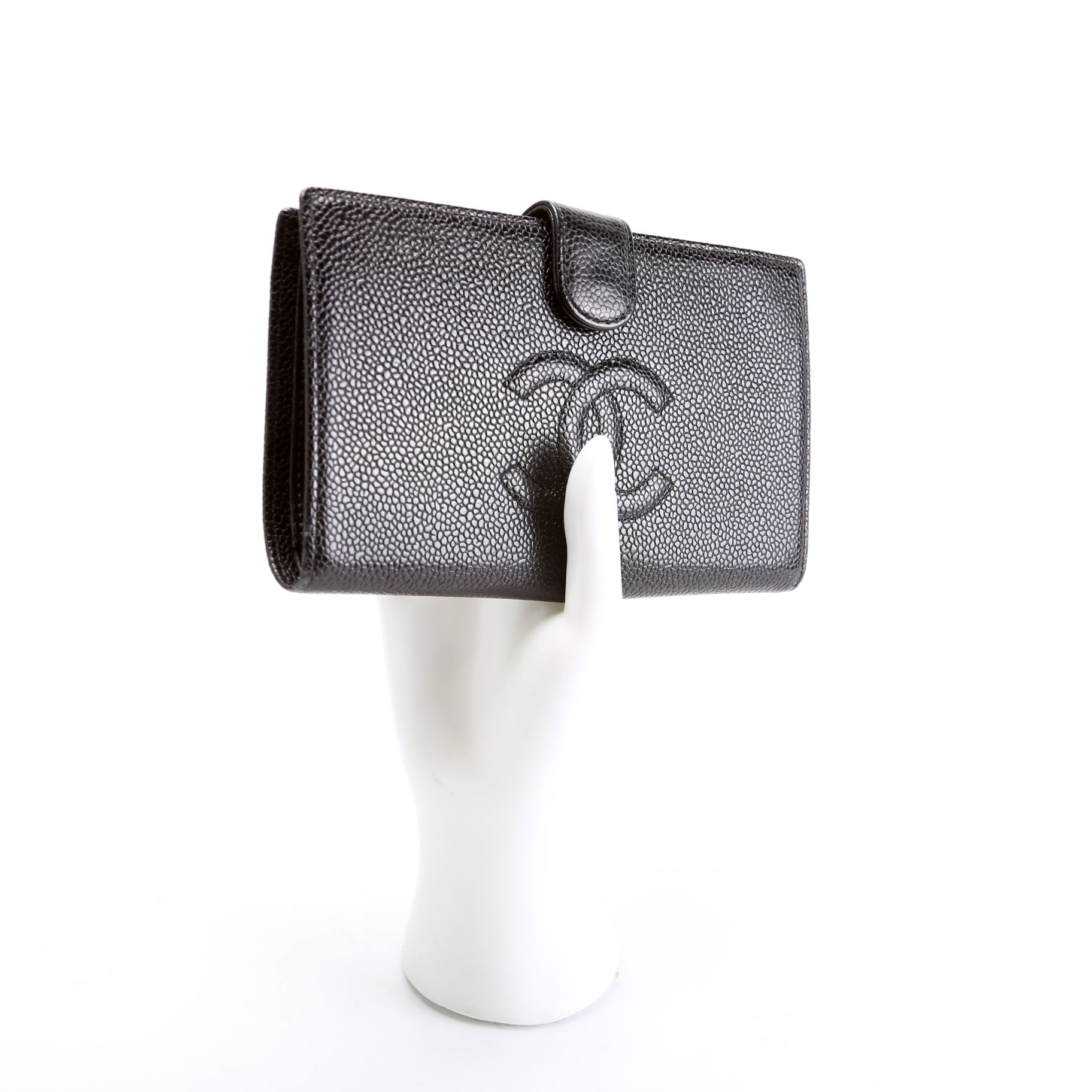 Timeless CC French Wallet Caviar 10M Black