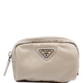 1ND339 Re-Nylon Pouch Beige