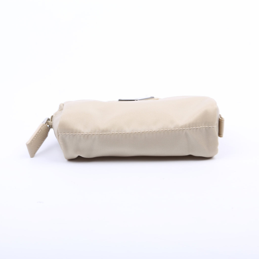 1ND339 Re-Nylon Pouch Beige