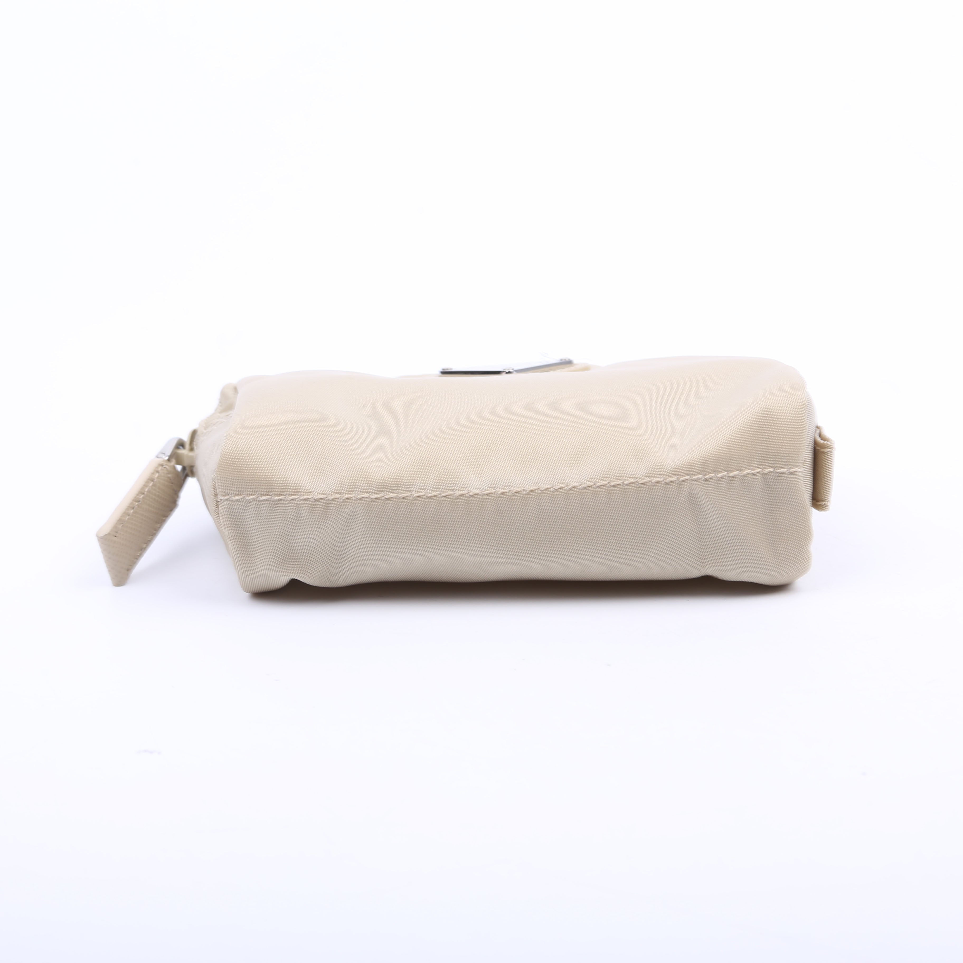1ND339 Re-Nylon Pouch Beige