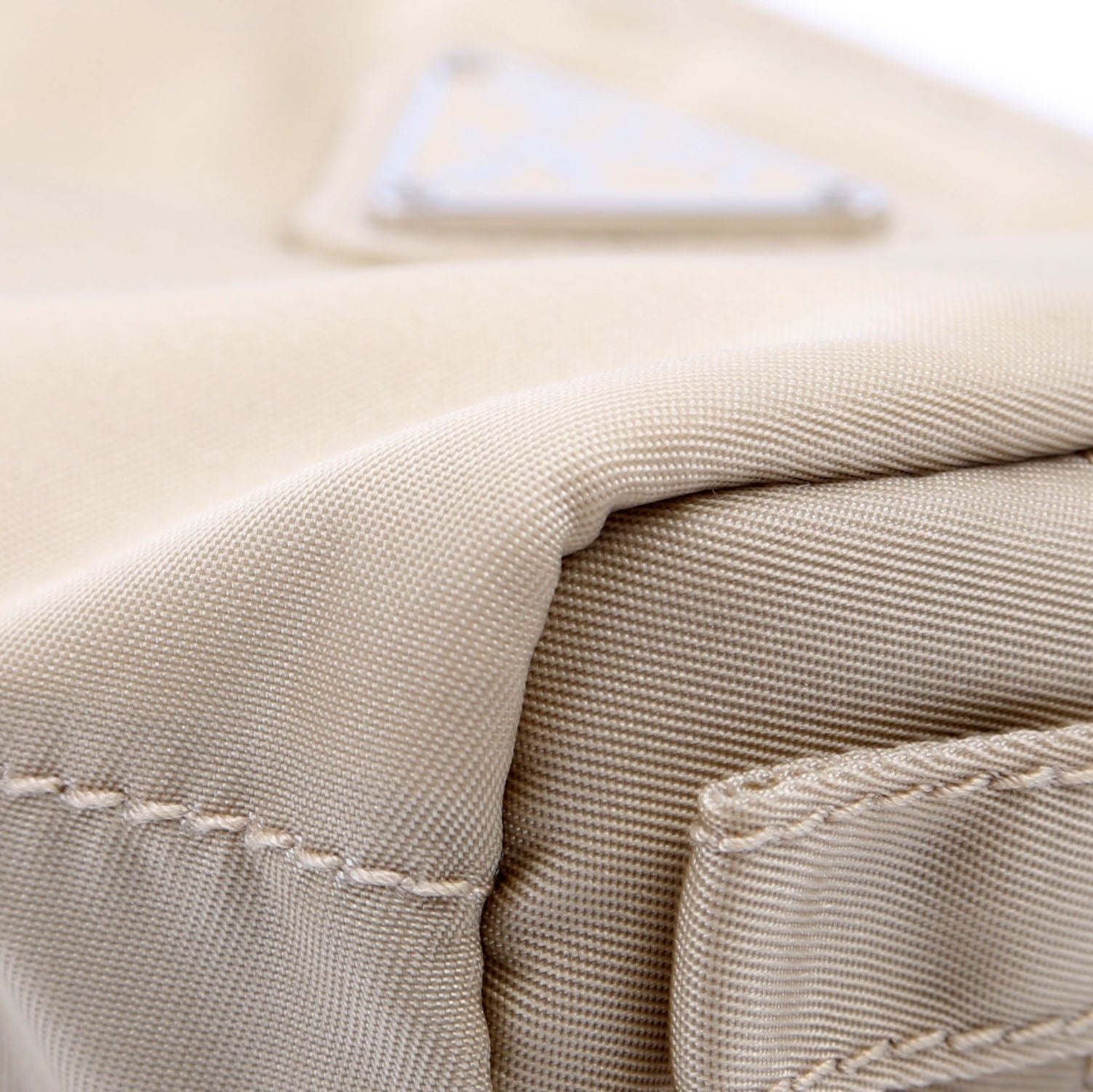 1ND339 Re-Nylon Pouch Beige